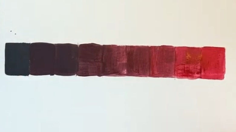 saturation scale using red paint