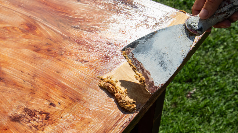 removing stripped finish from wooden furniture