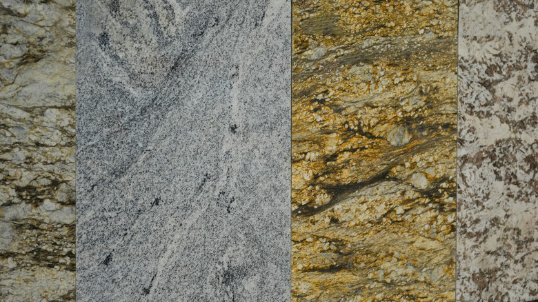 granite stone samples up close