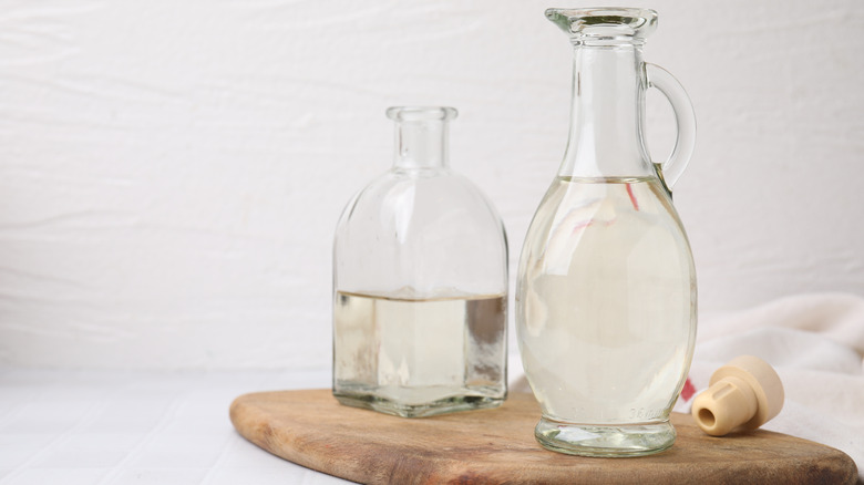 Vinegar in a glass jar