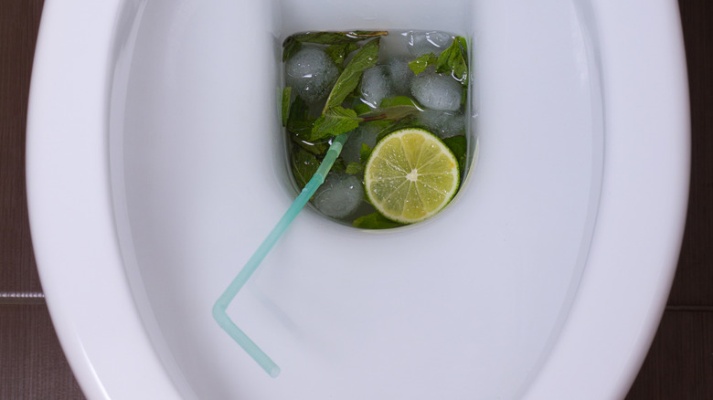 A toilet bowl mojito