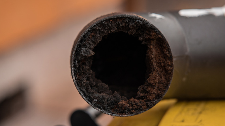 Creosote in a chimney pipe