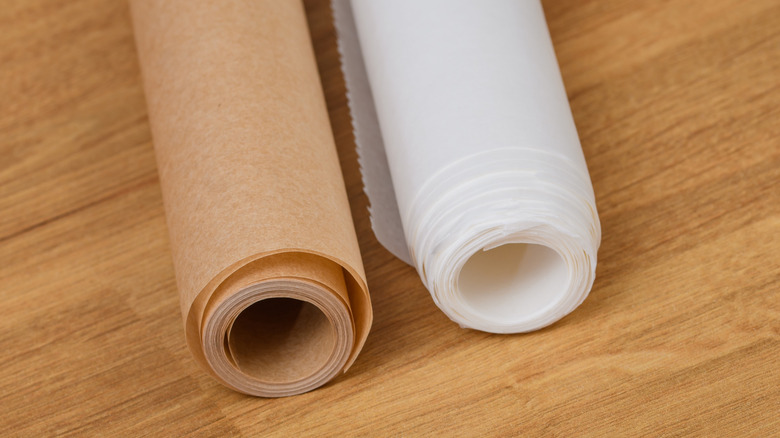 comparison of parchment versus wax paper rolls