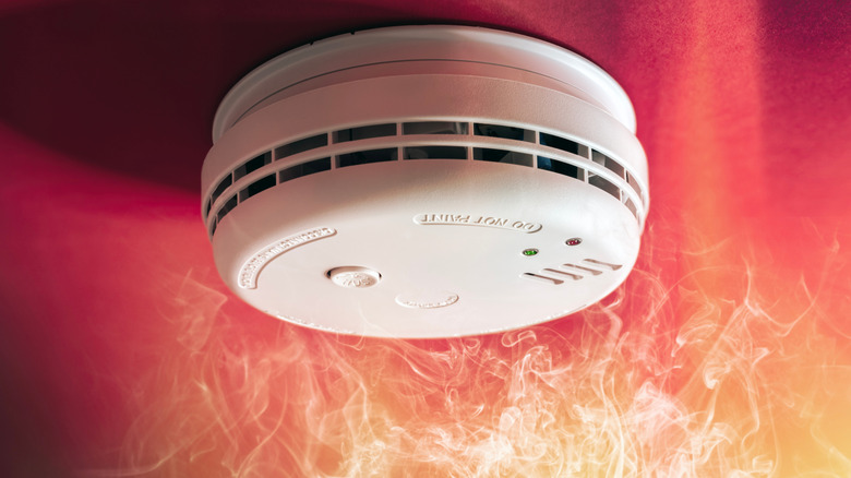 smoke alarm with smoke